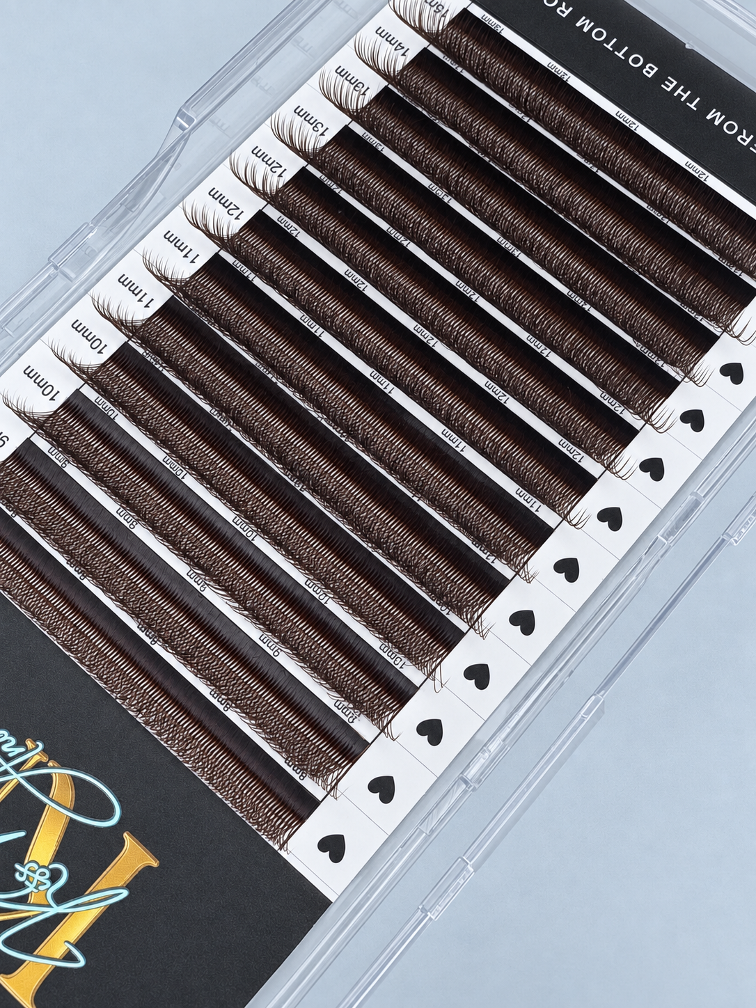 Extensiones W4 Brown | Curva C · 0.07 mm · Mix 8–15 mm