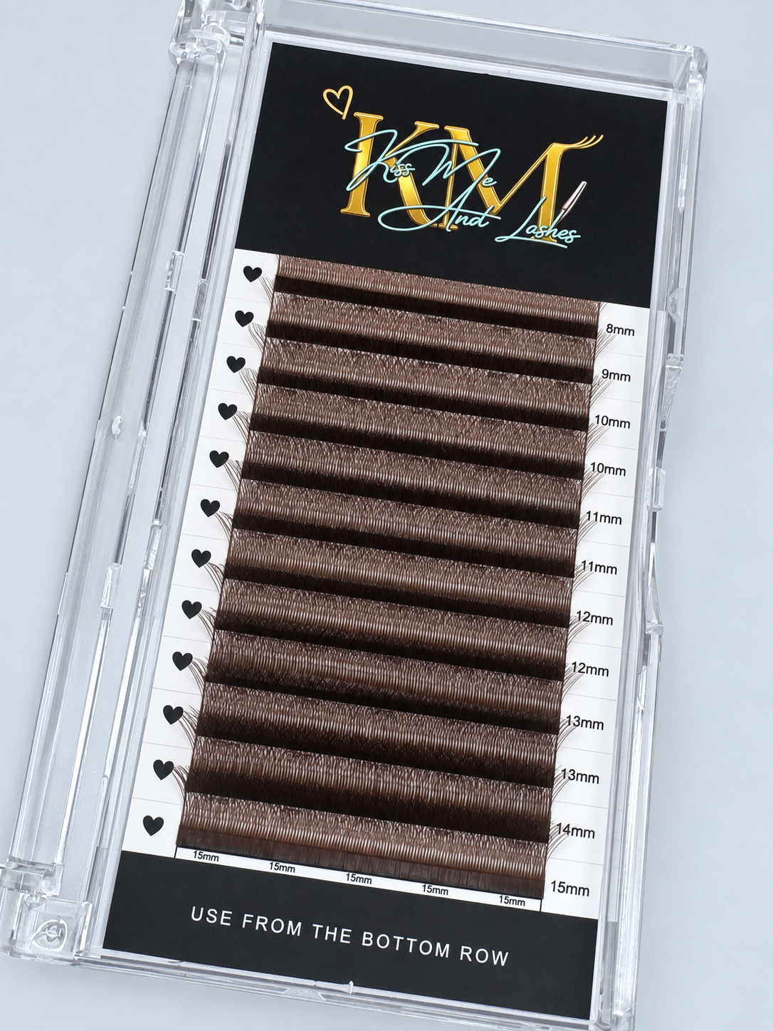 Extensiones W4 Brown | Curva C · 0.07 mm · Mix 8–15 mm